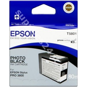 ORIGINAL Epson Cartuccia d'inchiostro nero (foto) C13T580100 T5801 80ml in vendita su tonersshop.it