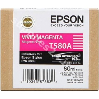 ORIGINAL Epson Cartuccia d'inchiostro magenta (vivid) C13T580A00 T580A 80ml in vendita su tonersshop.it