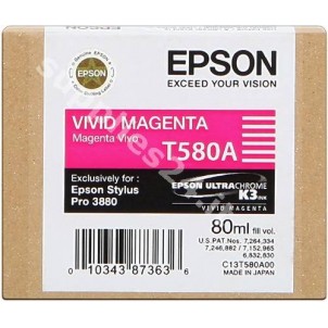 ORIGINAL Epson Cartuccia d'inchiostro magenta (vivid) C13T580A00 T580A 80ml in vendita su tonersshop.it