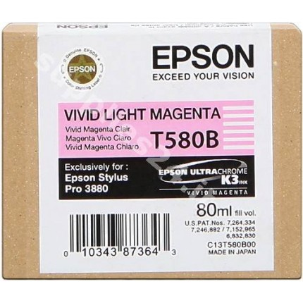 ORIGINAL Epson Cartuccia d'inchiostro magenta (chiaro,vivid) C13T580B00 T580B 80ml in vendita su tonersshop.it