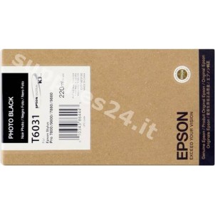 ORIGINAL Epson Cartuccia d'inchiostro nero (foto) C13T603100 T563100 220ml in vendita su tonersshop.it