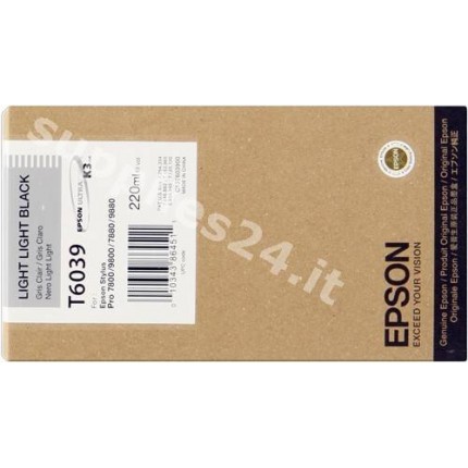 ORIGINAL Epson Cartuccia d'inchiostro light light black C13T603900 T563900 220ml in vendita su tonersshop.it