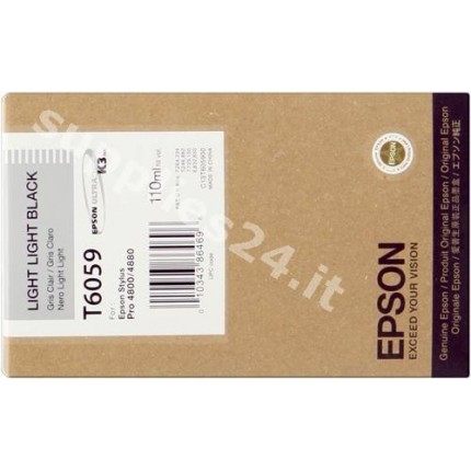 ORIGINAL Epson Cartuccia d'inchiostro light light black C13T605900 T605900 110ml in vendita su tonersshop.it