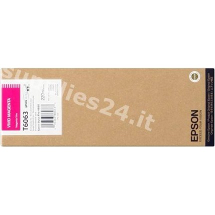 ORIGINAL Epson Cartuccia d'inchiostro magenta (vivid) C13T606300 T606300 220ml in vendita su tonersshop.it