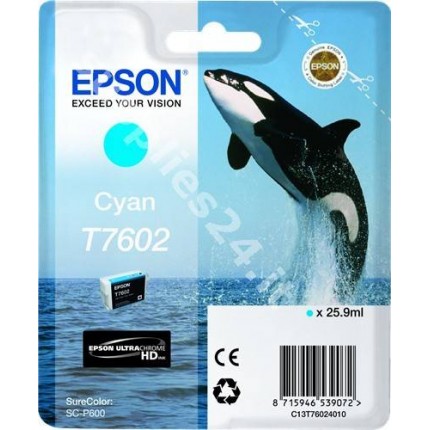 ORIGINAL Epson Cartuccia d'inchiostro ciano C13T76024010 T7602 ~2200 PAGINE 25.9ml UltraChrome HD in vendita su tonersshop.it