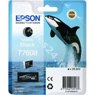 ORIGINAL Epson Cartuccia d'inchiostro nero (opaco) C13T76084010 T7608 ~1100 PAGINE 25.9ml UltraChrome HD in vendita su toners...