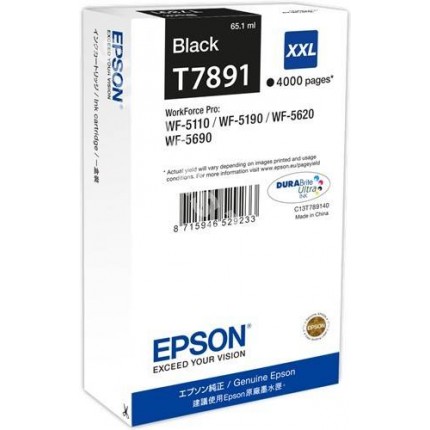 ORIGINAL Epson Cartuccia d'inchiostro nero C13T789140 T7891 ~4000 PAGINE 65.1ml XXL in vendita su tonersshop.it
