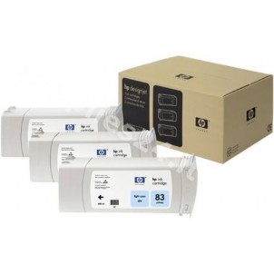 ORIGINAL HP Cartuccia d'inchiostro ciano (chiaro) C5076A 83 cartuccia d'inchiostro, pacco con 3 pezzi, UV in vendita su toner...
