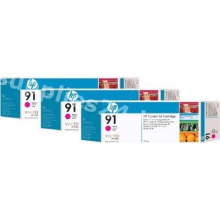 ORIGINAL HP Cartuccia d'inchiostro magenta C9484A 91 775ml pacco con 3 pezzi in vendita su tonersshop.it