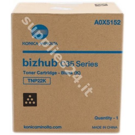 ORIGINAL Konica Minolta toner nero A0X5152 TNP-22K in vendita su tonersshop.it