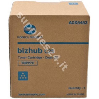 ORIGINAL Konica Minolta toner ciano A0X5453 TNP-27c ~4500 PAGINE in vendita su tonersshop.it