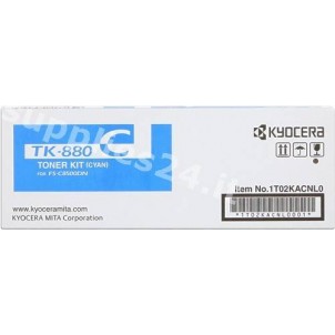 ORIGINAL Kyocera toner ciano TK-880c 1T02KACNL0 ~18000 PAGINE in vendita su tonersshop.it