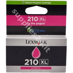 ORIGINAL Lexmark Cartuccia d'inchiostro magenta 14L0176E 210 XL ~1600 PAGINE cartuccia di ritorno, alta capacit� in vendita s...