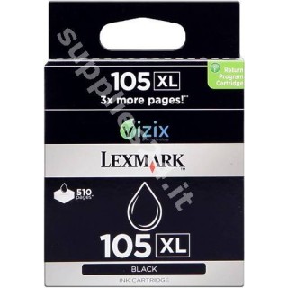 ORIGINAL Lexmark Cartuccia d'inchiostro nero 14N0822E 105 XL ~510 PAGINE cartuccia di ritorno in vendita su tonersshop.it