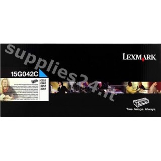 ORIGINAL Lexmark toner ciano 15G042C ~15000 PAGINE in vendita su tonersshop.it