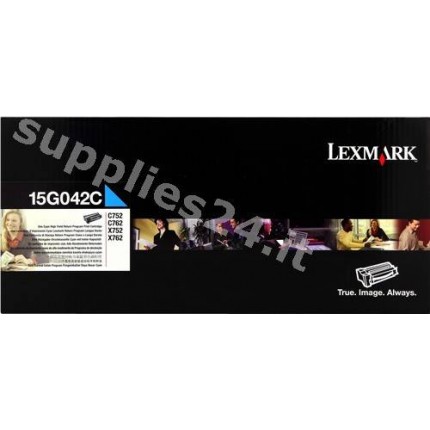 ORIGINAL Lexmark toner ciano 15G042C ~15000 PAGINE in vendita su tonersshop.it