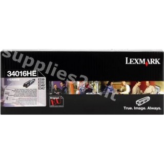 ORIGINAL Lexmark toner nero 34016HE 12A8405 ~6000 PAGINE cartuccia di stampa riutilizzabile in vendita su tonersshop.it