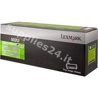 ORIGINAL Lexmark toner nero 50F2U00 502U ~20000 PAGINE cartuccia di stampa riutilizzabile in vendita su tonersshop.it