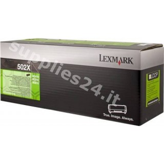 ORIGINAL Lexmark toner nero 50F2X00 502X ~10000 PAGINE cartuccia di stampa riutilizzabile in vendita su tonersshop.it