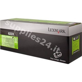ORIGINAL Lexmark toner nero 62D2X00 622X ~45000 PAGINE cartuccia di stampa riutilizzabile in vendita su tonersshop.it