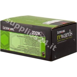 ORIGINAL Lexmark toner nero 70C20K0 702K ~1000 PAGINE cartuccia di stampa riutilizzabile in vendita su tonersshop.it