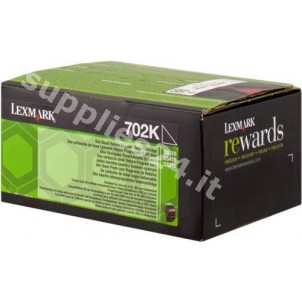 ORIGINAL Lexmark toner nero 70C20K0 702K ~1000 PAGINE cartuccia di stampa riutilizzabile in vendita su tonersshop.it