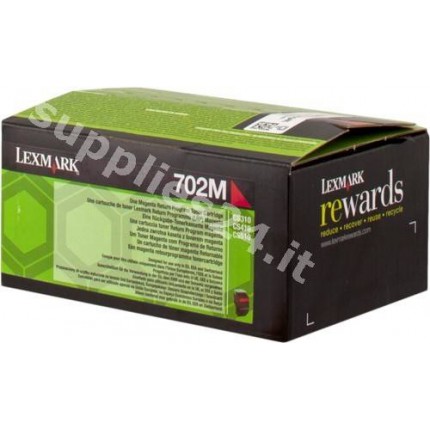 ORIGINAL Lexmark toner magenta 70C20M0 702M ~1000 PAGINE cartuccia di stampa riutilizzabile in vendita su tonersshop.it