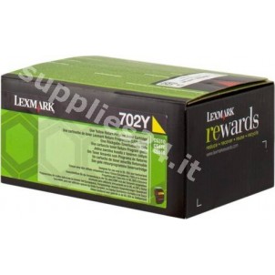 ORIGINAL Lexmark toner giallo 70C20Y0 702Y ~1000 PAGINE cartuccia di stampa riutilizzabile in vendita su tonersshop.it