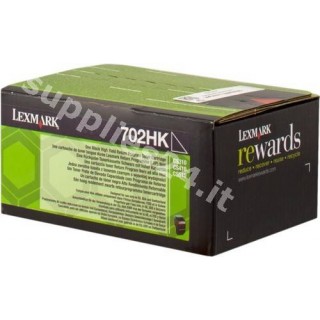 ORIGINAL Lexmark toner nero 70C2HK0 702HK ~4000 PAGINE cartuccia di stampa riutilizzabile in vendita su tonersshop.it