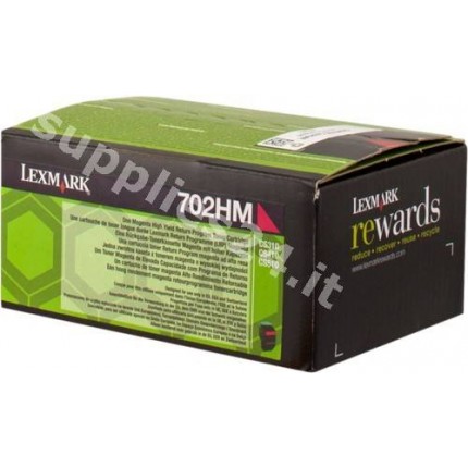 ORIGINAL Lexmark toner magenta 70C2HM0 702HM ~3000 PAGINE cartuccia di stampa riutilizzabile in vendita su tonersshop.it