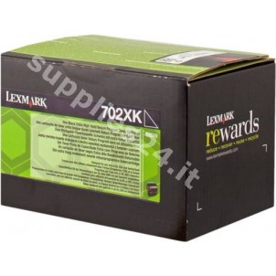 ORIGINAL Lexmark toner nero 70C2XK0 702XK ~8000 PAGINE cartuccia di stampa riutilizzabile in vendita su tonersshop.it