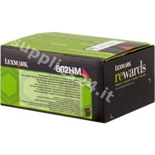 ORIGINAL Lexmark toner magenta 80C2HM0 802HM ~3000 PAGINE cartuccia di stampa riutilizzabile in vendita su tonersshop.it