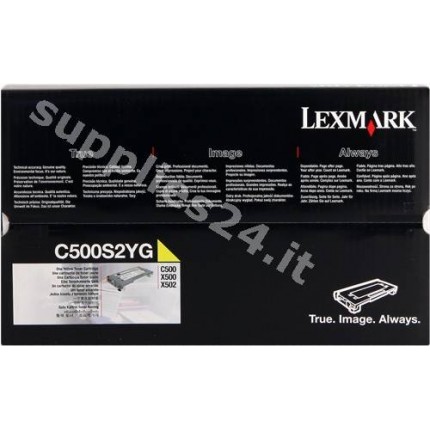 ORIGINAL Lexmark toner giallo C500S2YG ~1500 PAGINE in vendita su tonersshop.it