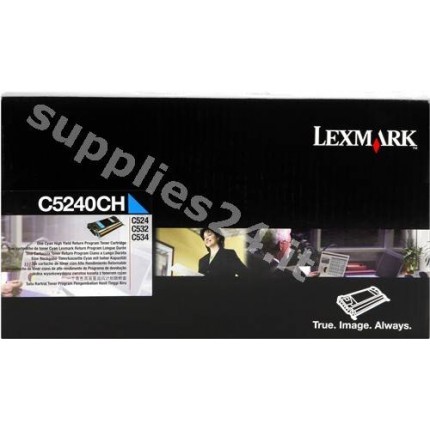 ORIGINAL Lexmark toner ciano C5240CH ~5000 PAGINE Restituzione- Cartuccia di toner in vendita su tonersshop.it