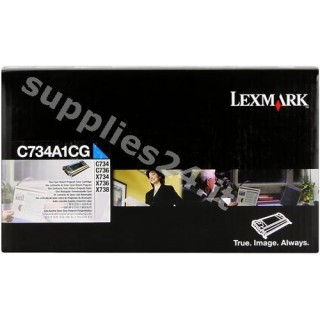 ORIGINAL Lexmark toner ciano C734A1CG ~6000 PAGINE cartuccia di stampa riutilizzabile in vendita su tonersshop.it