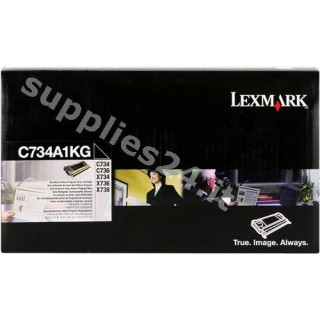ORIGINAL Lexmark toner nero C734A1KG ~8000 PAGINE cartuccia di stampa riutilizzabile in vendita su tonersshop.it