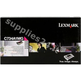 ORIGINAL Lexmark toner magenta C734A1MG ~6000 PAGINE cartuccia di stampa riutilizzabile in vendita su tonersshop.it