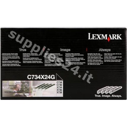 ORIGINAL Lexmark Tamburo nero / ciano / magenta / giallo C734X24G a 4 pezzi in vendita su tonersshop.it