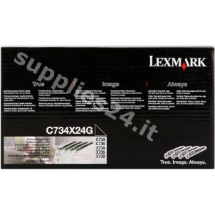 ORIGINAL Lexmark Tamburo nero / ciano / magenta / giallo C734X24G a 4 pezzi in vendita su tonersshop.it