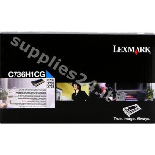 ORIGINAL Lexmark toner ciano C736H1CG ~10000 PAGINE cartuccia di stampa riutilizzabile in vendita su tonersshop.it