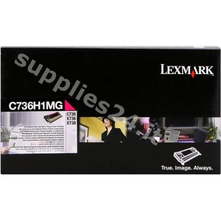 ORIGINAL Lexmark toner magenta C736H1MG ~10000 PAGINE cartuccia di stampa riutilizzabile in vendita su tonersshop.it