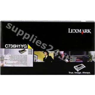 ORIGINAL Lexmark toner giallo C736H1YG ~10000 PAGINE cartuccia di stampa riutilizzabile in vendita su tonersshop.it
