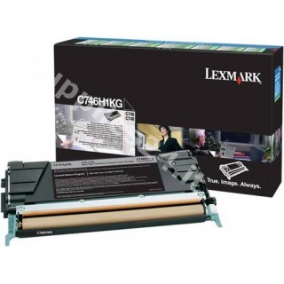 ORIGINAL Lexmark toner nero C746H1KG C746 ~12000 PAGINE cartuccia di stampa riutilizzabile in vendita su tonersshop.it