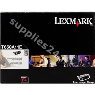 ORIGINAL Lexmark toner nero T650A11E ~7000 PAGINE unit? di stampa, combinato tamburo/cartuccia, cassetta di ritorno in vendit...