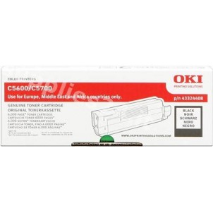 ORIGINAL OKI toner nero 43324408 ~6000 PAGINE in vendita su tonersshop.it