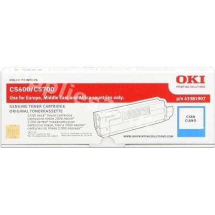 ORIGINAL OKI toner ciano 43381907 ~2000 PAGINE in vendita su tonersshop.it