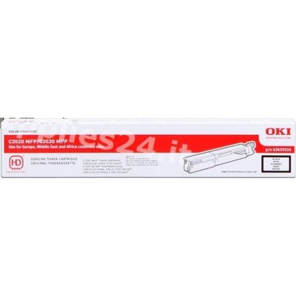 ORIGINAL OKI toner nero 43459324 ~2500 PAGINE in vendita su tonersshop.it