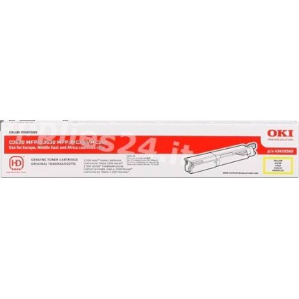 ORIGINAL OKI toner giallo 43459369 ~2500 PAGINE in vendita su tonersshop.it