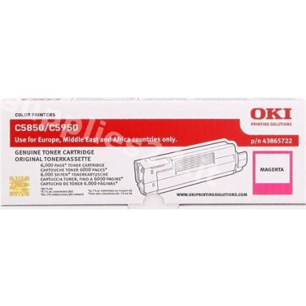 ORIGINAL OKI toner magenta 43865722 ~6000 PAGINE in vendita su tonersshop.it