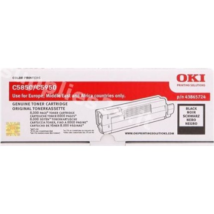 ORIGINAL OKI toner nero 43865724 ~8000 PAGINE in vendita su tonersshop.it